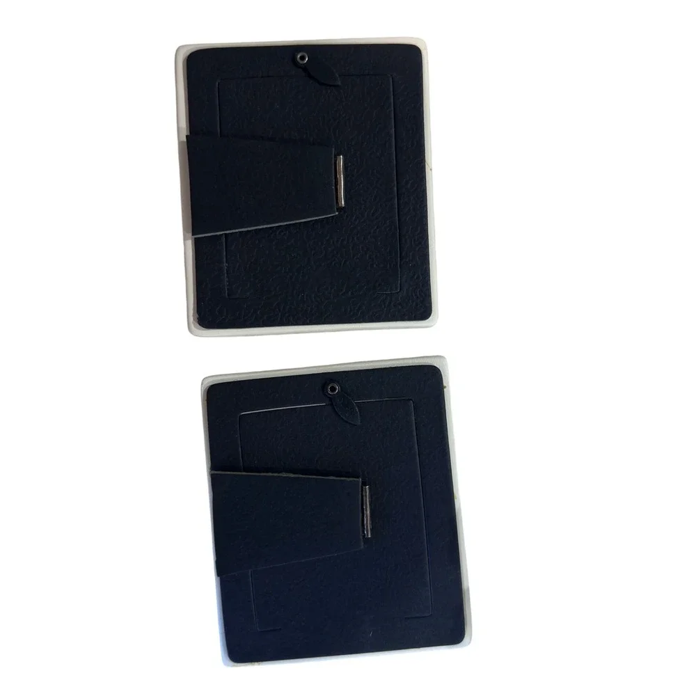 I Love Grandma & Grandpa Ceramic Photo Frames Set of 2 White‎ Square Mini 3755